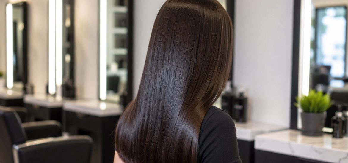 Brazilian Keratin Treatment in Wembley Smooth glossy hair after a Brazilian keratin treatment in Wembley