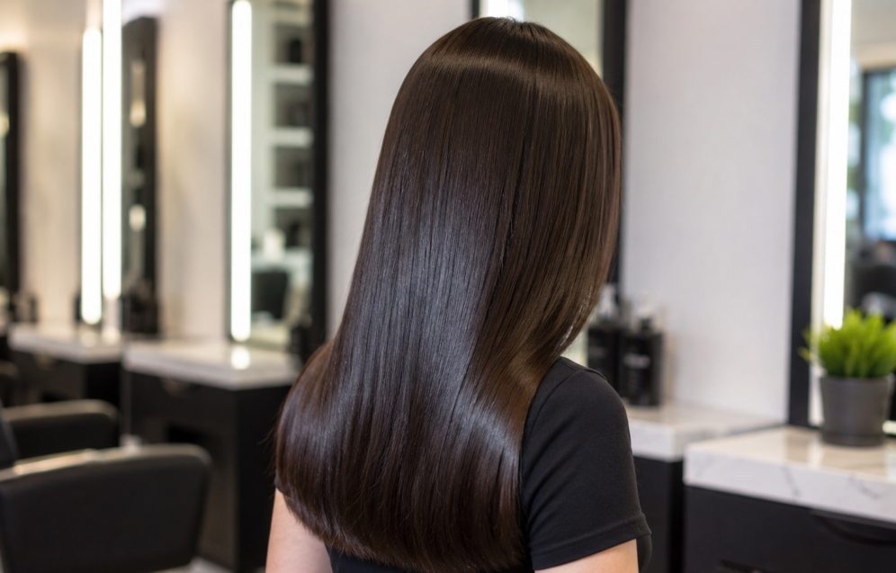 Brazilian Keratin Treatment in Wembley Smooth glossy hair after a Brazilian keratin treatment in Wembley