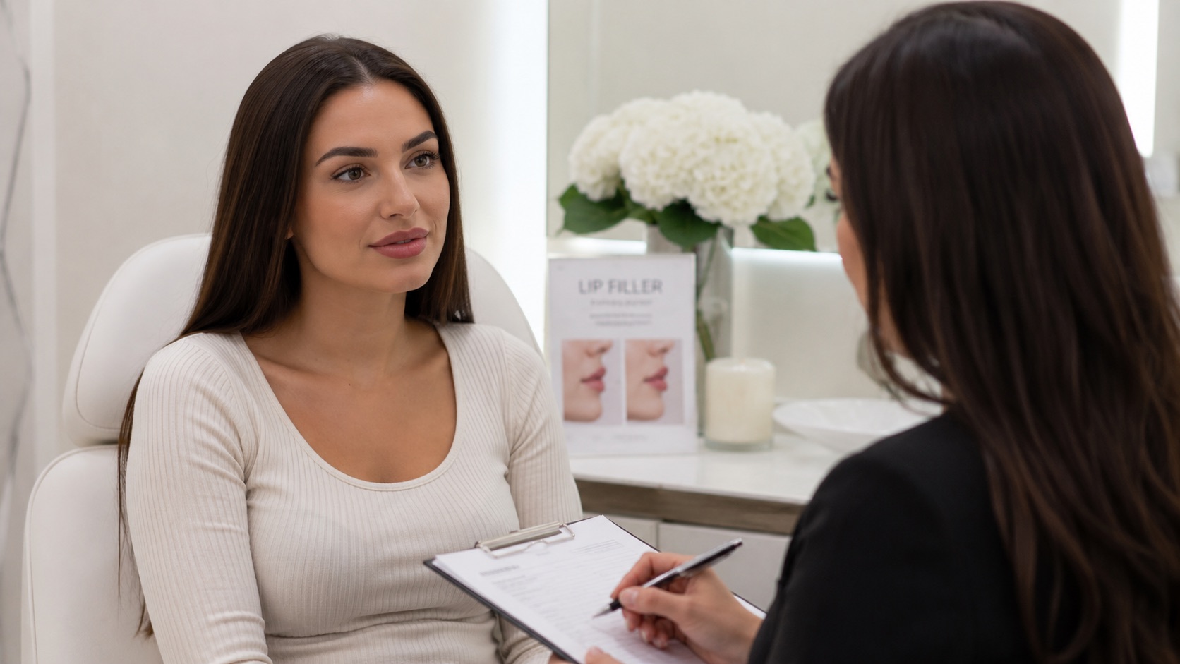 Lip filler consultation at Glowing Touch Beauty in Earley, Reading
