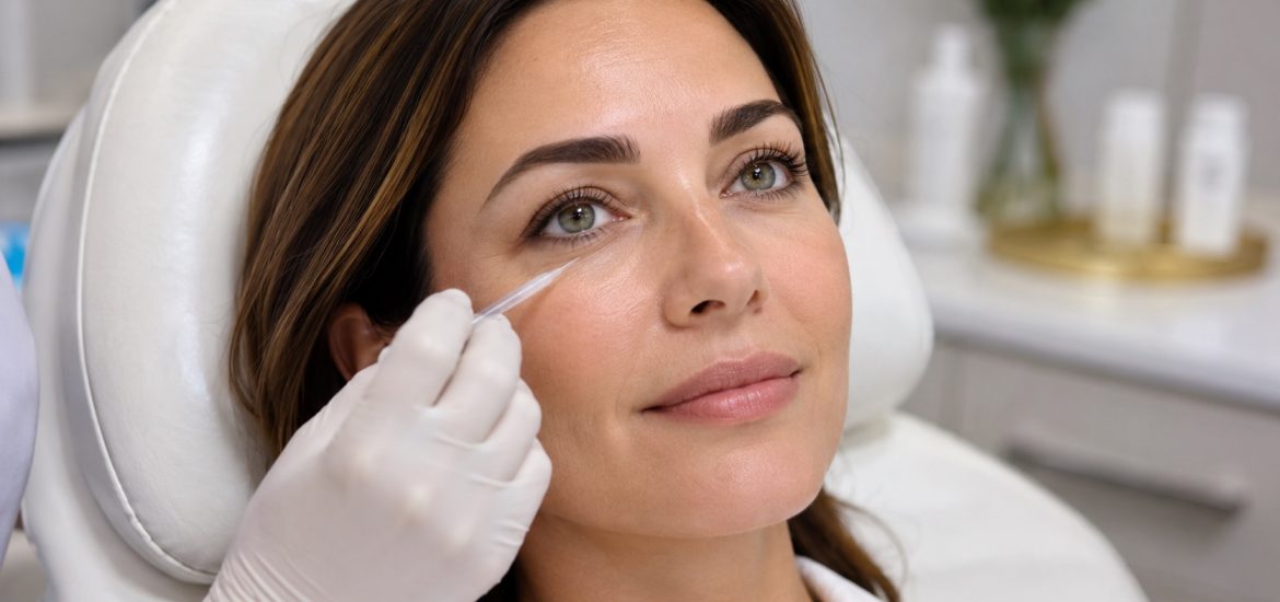 Tear Trough Filler in Reading Tear trough filler treatment focusing on the under-eye area in Reading
