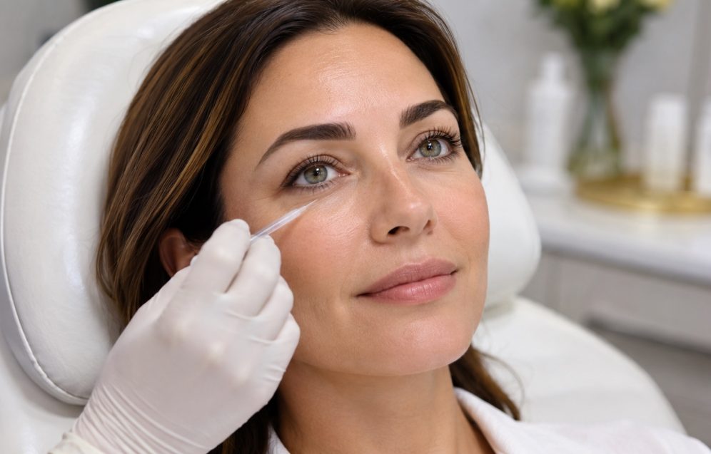Tear Trough Filler in Reading Tear trough filler treatment focusing on the under-eye area in Reading